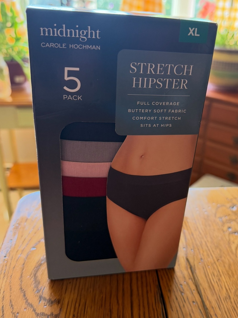 Midnight by Carole Hochman Stretch Hipster 5-Pack in Dark Blue